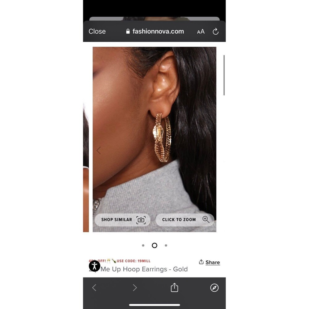 Zipper Hoop Earrings